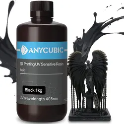 رزین رنگ مشکی 500 گرمی ANYCUBIC 3D Printer Resin - ارسال 10 الی 15  روز کاری