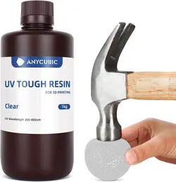 رزین منعطف رنگ شفاف 1000 گرمی ANYCUBIC 3D Printer Resin - ارسال 10 الی 15  روز کاری