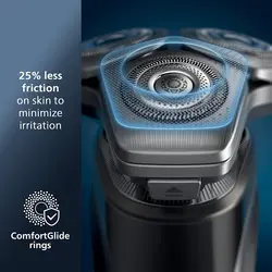 ریش تراش برقی شارژی مرطوب و خشک Philips Norelco 9800 با قابلیت تمیز کردن سریع، کیف مسافرتی، اصلاح کننده پاپ آپ، پایه شارژ،ارسال 10 الی 15  روز کاری
