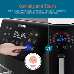 سرخ کن بدون روغن کوسوری Cosori Air Fryer مدل  CP158-AF ظرفیت ۵.۵ لیتر -ارسال 10 الی 15  روز کاری