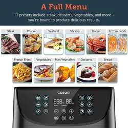 سرخ کن بدون روغن کوسوری Cosori Air Fryer مدل  CP158-AF ظرفیت ۵.۵ لیتر -ارسال 10 الی 15  روز کاری