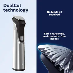 فیلیپس Norelco Multigroom All-in-One Trimmer Series 9000، 25 قطعه و کیف درجه یک - بدون نیاز به روغن تیغه-ارسال 10 الی 15  روز کاری