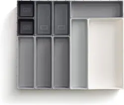 قفسه ظروف و لوازم Joseph Joseph Blox 10-Piece Drawer Organiser Set - Grey - ارسال 10 الی 15  روز کاری