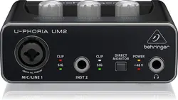 کارت صدا Behringer U-Phoria Um2 Audiophile 2X2 - ارسال 10 الی 15  روز کاری