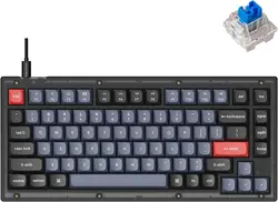 کیبورد سفارشی سیم‌دار Keychron V1 ماکرو قابل برنامه‌ریزی QMK/VIA با طرح‌بندی 75% و نور پس زمینه - ارسال ۱۵ الی ۲۰ روز کاری