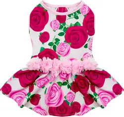 لباس سگ   Roll over image to zoom in  KYEESE Floral Dogs Dresses Roseارسال 10 الی 15 روز کاری