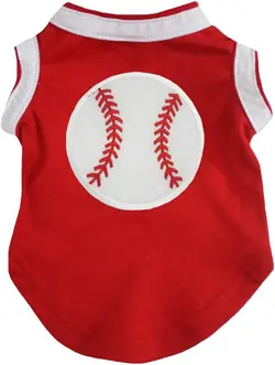 لباس سگ  Petitebella Baseball Print Shirt Puppy Dog Clothes ارسال 10 الی 15 روز کاری