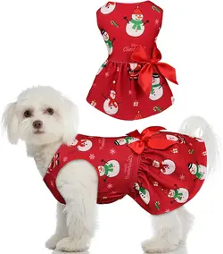 لباس سگ Dog Christmas Dress Dog Christmas ارسال 10 الی 15 روز کاری