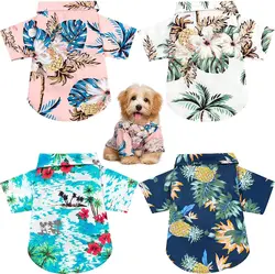 لباس سگ Jaffiust 4 Piece Pet Summer T Shirts ارسال 10 الی 15  روز کاری