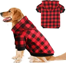 لباس سگ Plaid Dog Hoodie Sweatshirt Sweaterارسال 10 الی 15 روز کاری