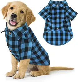 لباس سگ Plaid Dog Shirt Buffalo Dog Outfit ارسال 10 الی 15 روز کاری