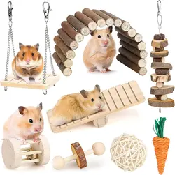 لوازم جانبی همستر LIENJAER Hamster Chew Toys Set ارسال 10 الی 15 روز کاری