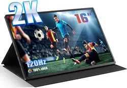 مانیتور قابل حمل 16 اینچی - برند BOOMLONG - وضوح 2560*1600 - ارسال 10 الی 15  روز کاری