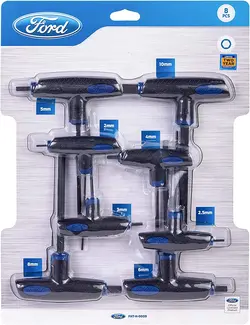 مجموعه آچار دسته هندل T مدل Ford Tools Chrome Vanadum Metric Hex T Handle Wrench Set - ارسال 10 الی 15 روز کاری