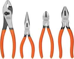 مجموعه انبر دستی 4 تکه مدل Black &amp; Decker Plier Set - ارسال 10 الی 15 روز کاری