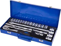 مجموعه سوکت دریل مدل Ford Tools 24 Piece 1/2 Inch Drive Socket Set - ارسال 10 الی 15 روز کاری