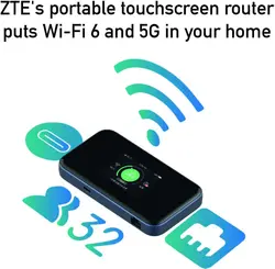 مودم همراه 5G ZTE - مدل MU5001 - رنگ مشکی - ارسال 10 الی 15  روز کاری