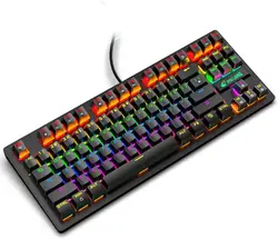کیبورد Doeek Gaming Keyboard, K16 87-Key USB Wired Ergonomic Mechanical-ارسال 10 الی 15  روز کاری