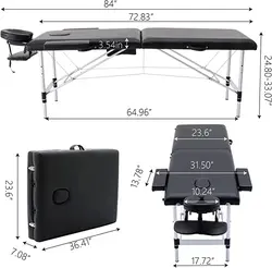 تخت ماساژ پایه الومینیومی Confycare