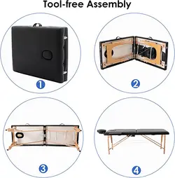 تخت ماساژ پایه چوبی Confycare