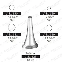 اسپکلوم گوش4تایی (مشکی) J-31-140 surgicon