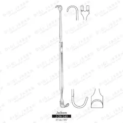 اکارتور تراکستومی دوطرفه دوشاخ جکسون J-26-140 surgicon