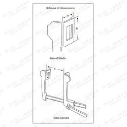 اکارتور توراکس با2ست بلید J-28-220 surgicon 47*62+65*62 18CM