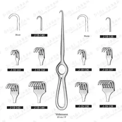 اکارتور چنگکی دستی 3شاخ کند J-19-142 surgicon