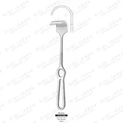 اکارتور چنگکی دستی 8شاخ کند J-19-158 surgicon23.5cm