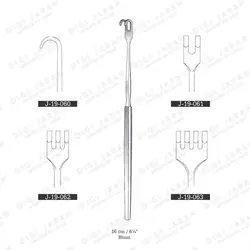 اکارتور چنگکی دستی دو شاخ کند J-19-061 surgicon 16cm