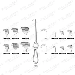 اکارتور چنگکی دستی 8شاخ تیز J-19-150 surgicon
