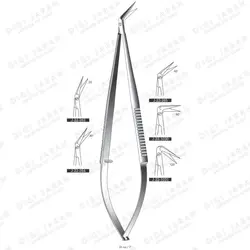 پاتس فنری دسته گرد مشکی 60 درجه J-22-265B surgicon 18cm
