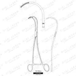 پنس دوبیگی سر کرو نوک ترید J-27-402 surgicon 25 cm