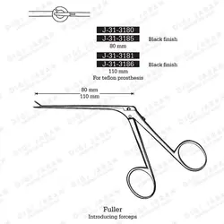 پنس کروکودیل فولر J-31-3180 surgicon 80mm