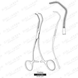 پنس عروقی دوخم کولی J-27-458 surgicon 17cm
