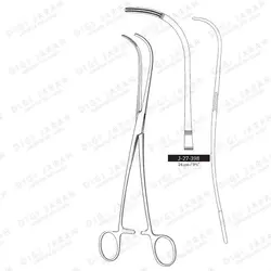 پنس عروقی دوبیگی نوک دندانه J-27-398 surgicon24 cm