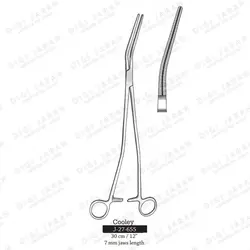 پنس عروقی خم کولی J-27-655 surgicon 30cm