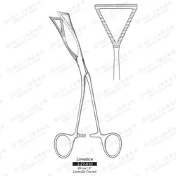پنس مثلثی گراسپینگ کرو J-27-010 surgicon 20cm