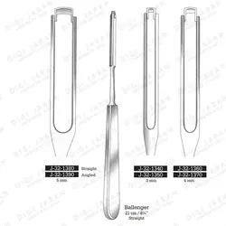 چاقوی بالنژر J-32-1340 surgicon 3MM