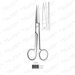 قیچی دو سر تیز J-22-024 surgicon 20cm