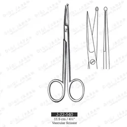 قیچی عروقی گلوله دار J-22-540 surgicon 11.5cm