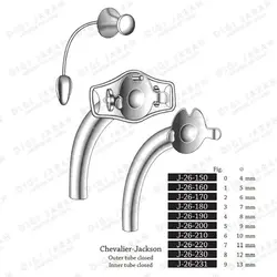 لوله تراکستومی استیل J-26-170 surgicon No:6-FIG:2