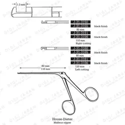 مالئوس نیپر راست J-31-3150 surgicon 80mm