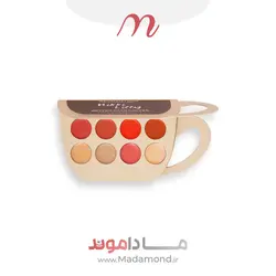 پالت 8 رنگ رژلب و کرم رولوشن مدل کافی