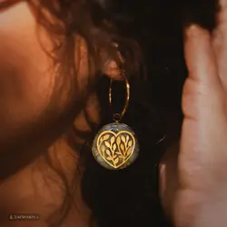 گوشواره قلب سبز