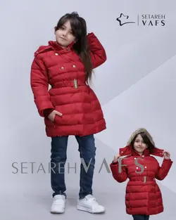 کاپشن دخترانه مدل آیسان پارچه مموری براق