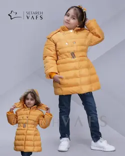 کاپشن دخترانه مدل آیسان پارچه مموری براق