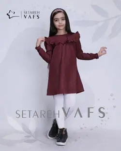 سارافون پشمی خالدار پارچه پشمی