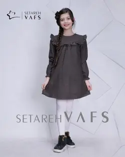 سارافون پشمی خالدار پارچه پشمی