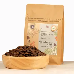 دانه قهوه میکس ویژه 20 درصد عربیکا - 250 گرم